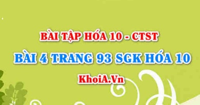 Bài 4 trang 93 SGK Hoá 10 Chân trời sáng tạo